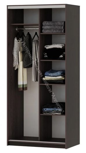 Шкаф-купе "Мираж 10.2" 2-х дверный Венге