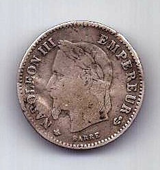 20 сантим 1867 Франция