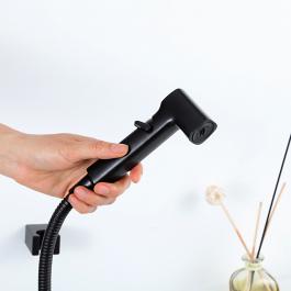 Frap F022-6 Gigiyenik Duş Dəsti (Mat Qara / Kvadrat Dizayn)