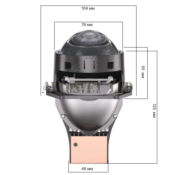 Светодиодные би-линзы BI-LED-AS11 (BI-LED дальний, ближний свет)