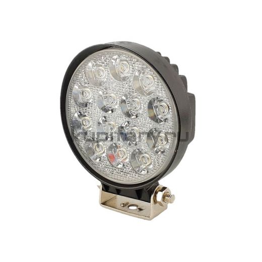 Круглая двухцветная светодиодная фара (белый-желтый) Flood 42 Вт Epistar с переключением FR103642FY