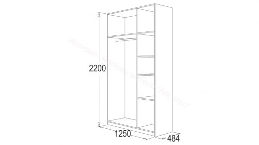 Шкаф 3-х дверный Флагман 2 с антресолью Венге/Дуб млечный