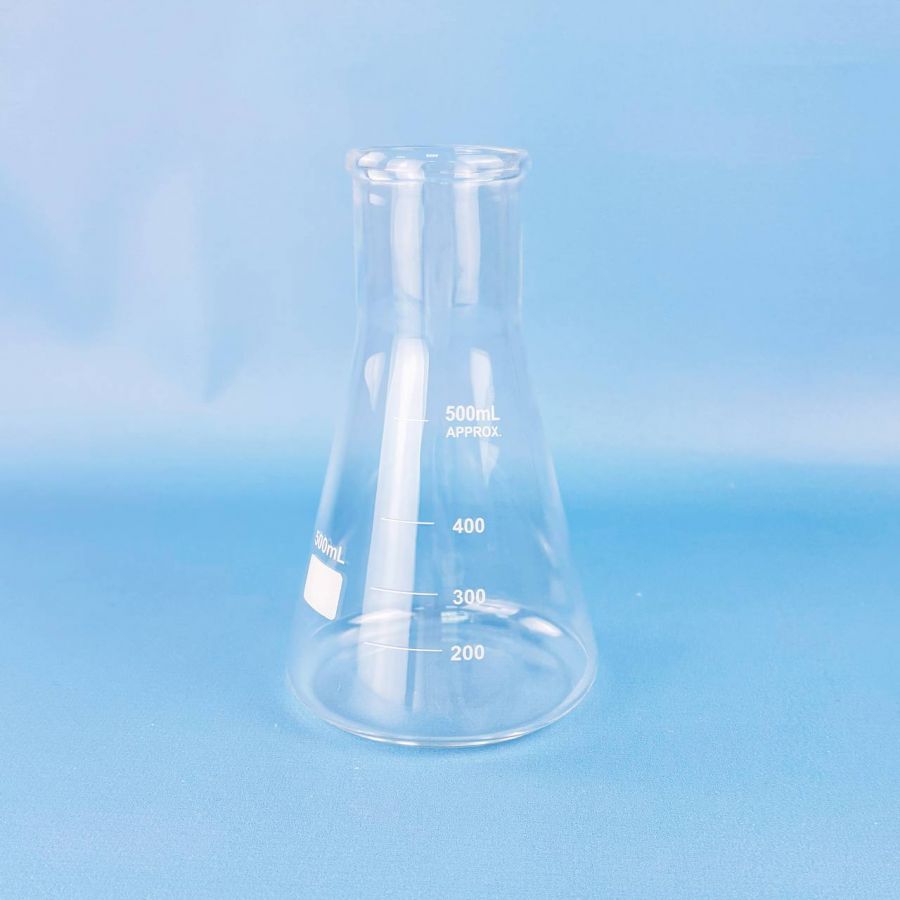 Колба коническая (Эрленмейера) Labdevices КН-2-500-50, 500 мл, горло 50 мм, стекло Boro 3.3, без шлифа