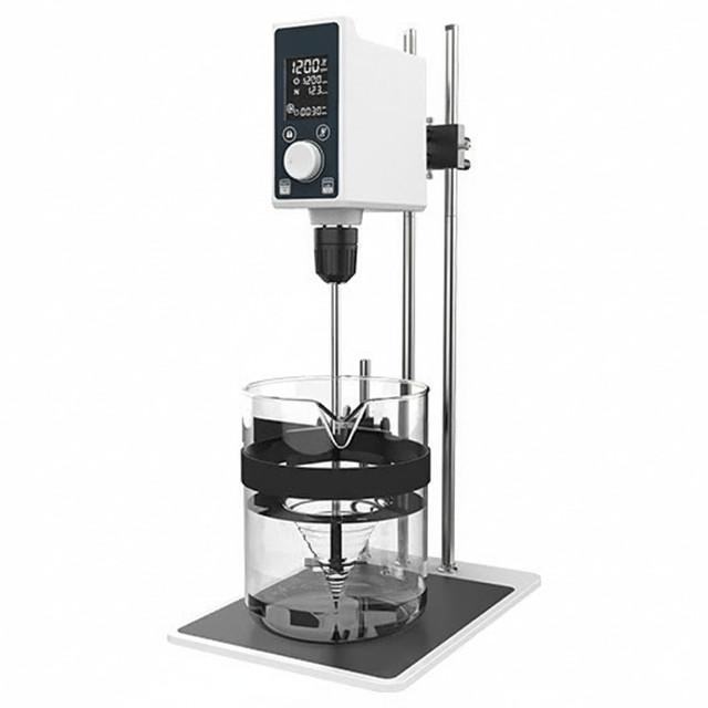 Верхнеприводная мешалка Labdevices-OS-100 Pro, до 100 литров, с фиксатором посуды, максимальная вязкость 70000 Мпа