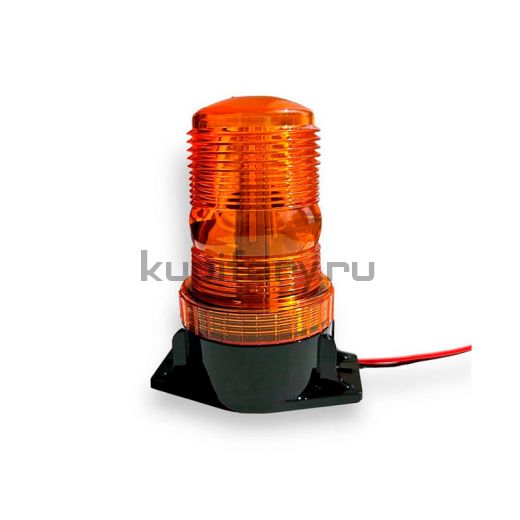 Проблесковый маяк светодиодный оранжевый без магнита 130мм 10-110V PM2448
