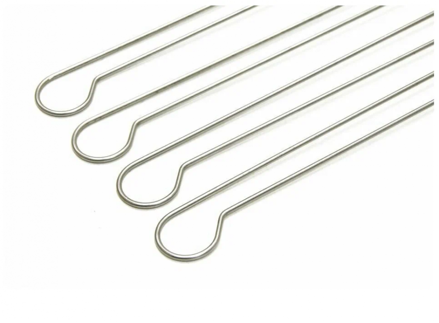 Шампур-спица двойной из пищевой нержавеющей стали 400х30х30 мм