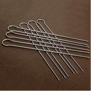 Шампур-спица двойной из пищевой нержавеющей стали 450х30х30 мм