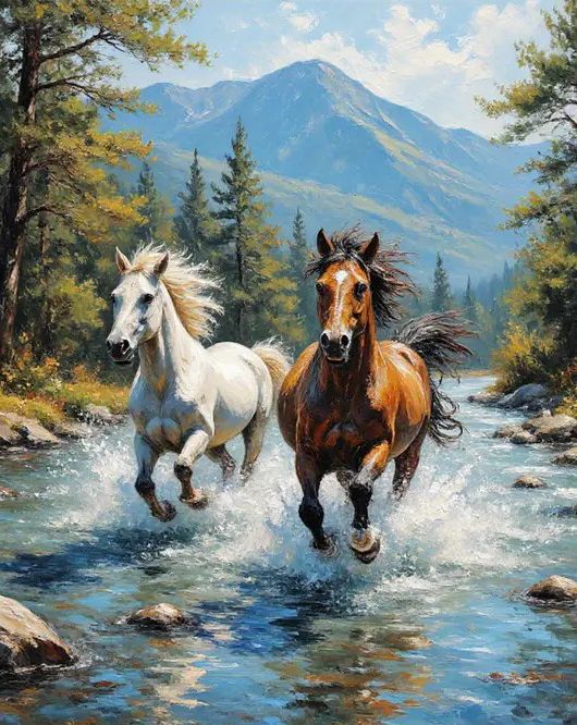 картина "Байкальский табун"