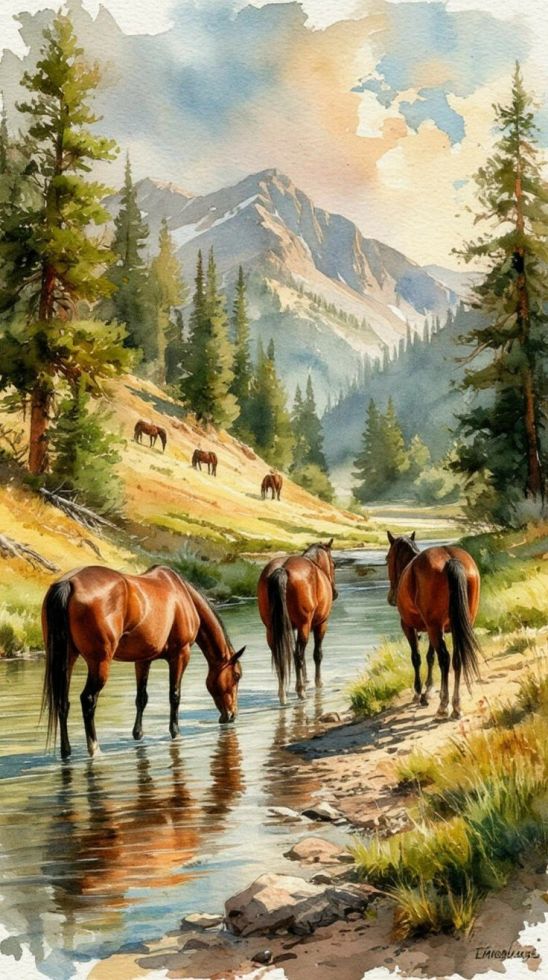 картина "Байкальский табун"