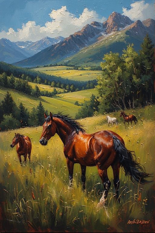 картина "Байкальский табун"