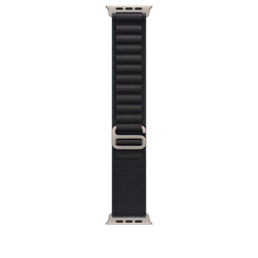 Ремешок Apple Watch Ulta 49mm Black Alpine Loop - Natural Titanium Finish - S оригинал