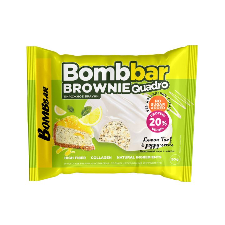Протеиновое пирожное Bombbar Brownie Quatro