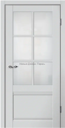Межкомнатная дверь CLASSIC C4 серебристая со стеклом