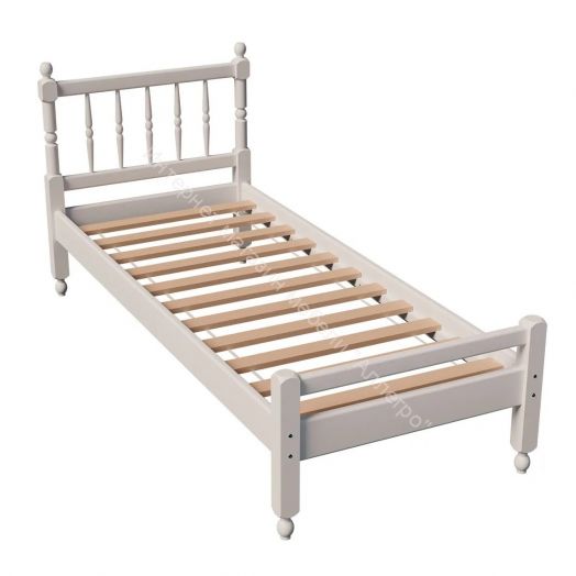 Кровать -10 одинарная с фигурными спинками из массива 800*2000 (Фант)