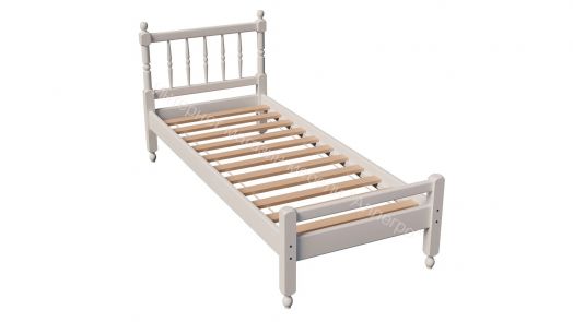 Кровать -10 одинарная с фигурными спинками из массива 900*2000 (Фант)