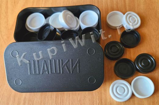 пластиковые шашки 24шт, коробка
