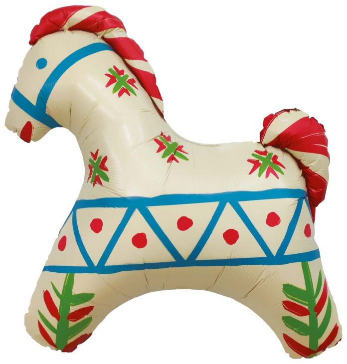 Шар (32''/81 см) Фигура, Лошадка Русский узор