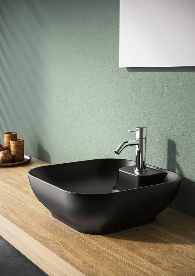 Раковина накладная Olympia Trend TRE42QU42123 42x42x14 см с отверстием под смеситель ФОТО