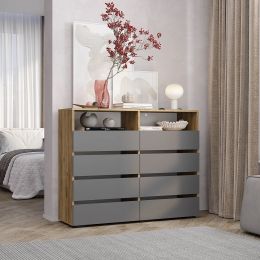 Комод "Кинг" КМ-20 (ш1202*г372*в966мм) Крафт/графит