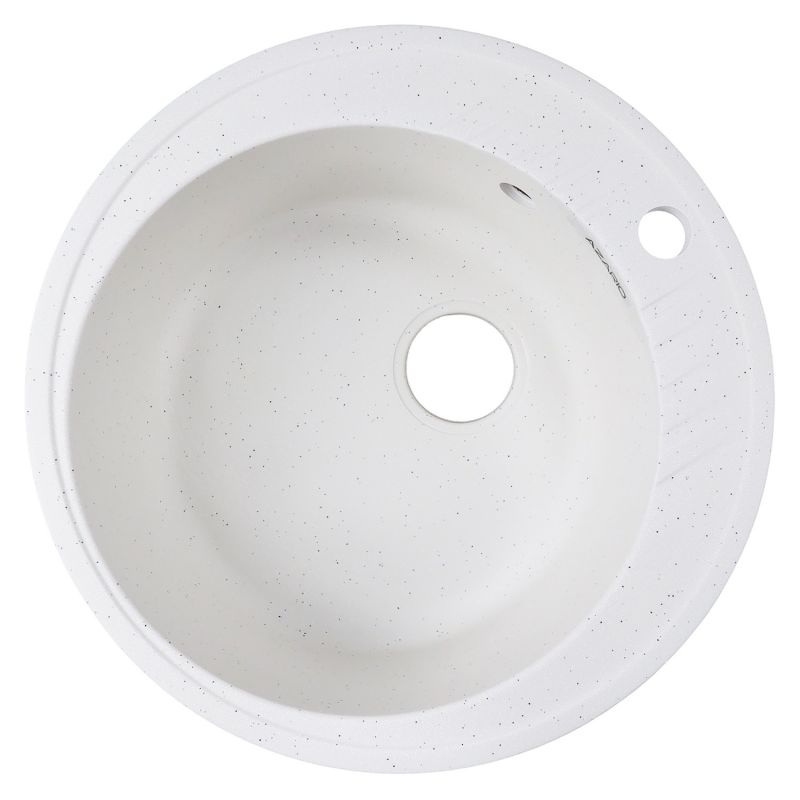 Кухонная мойка AZARIO Solo 505x505x190 искусственный мрамор, белый крап CS00105233