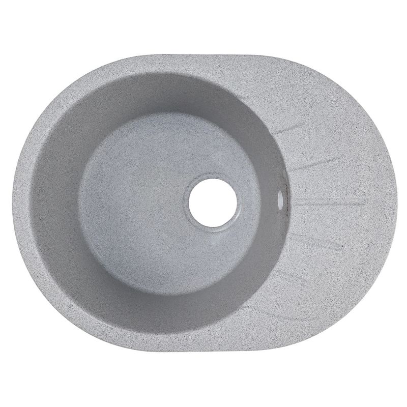 Кухонная мойка AZARIO Canto 570x440x190 искусственный мрамор, с крылом, серый CS00105248