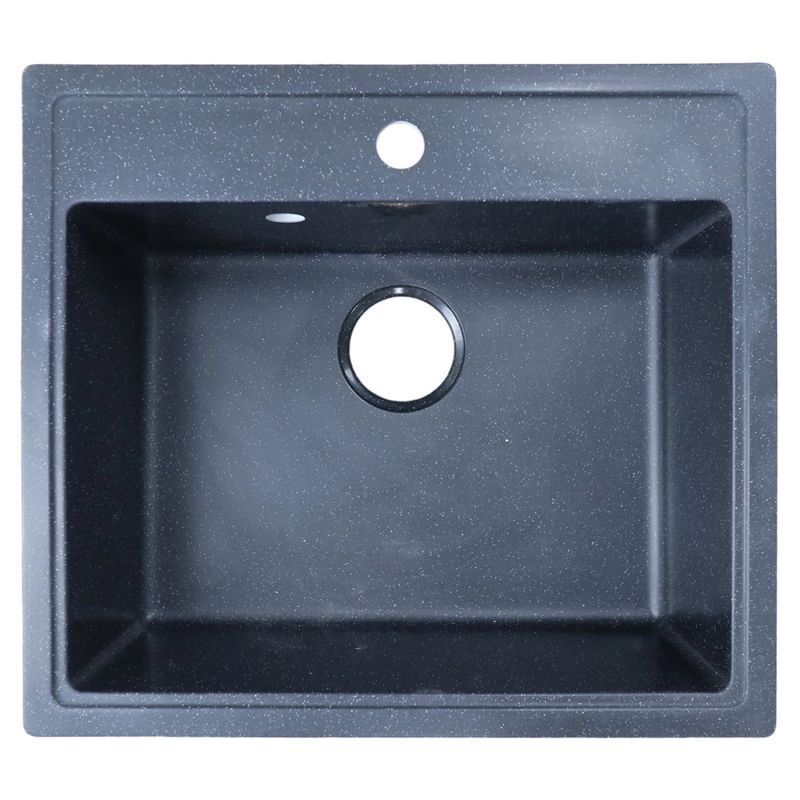 Кухонная мойка AZARIO Onda 565x505x200 искусственный мрамор, черный CS00105224