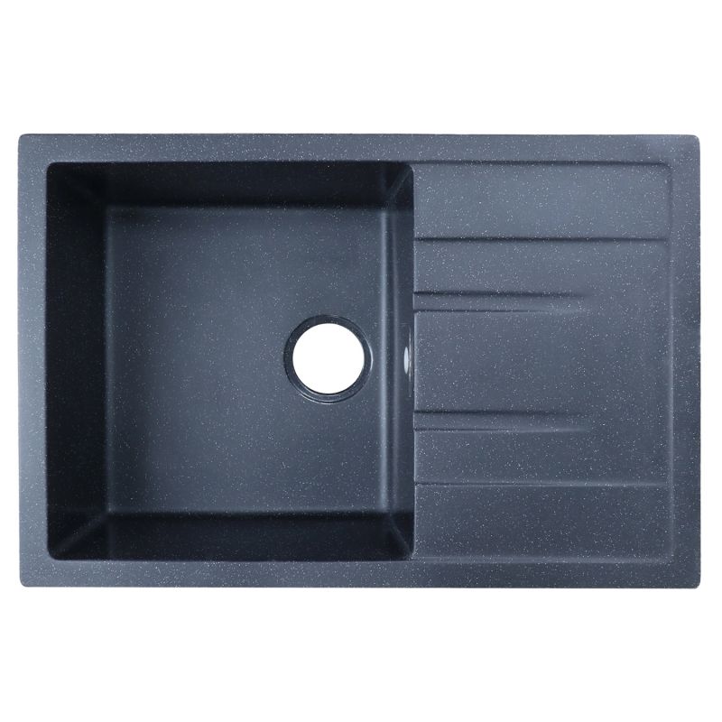 Кухонная мойка AZARIO Rio 750x505x185 искусственный мрамор, с крылом, черный CS00105230