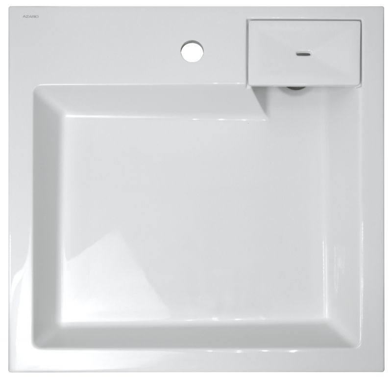 Раковина подвесная AZARIO Slim 600х600х110 литьевой мрамор, белая CS00078302