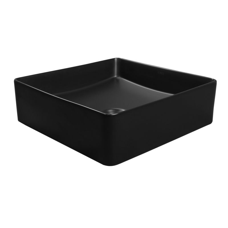 Раковина-чаша Azario 400х400х110 накладная, квадратная, черный матовый AZ-2179-MB