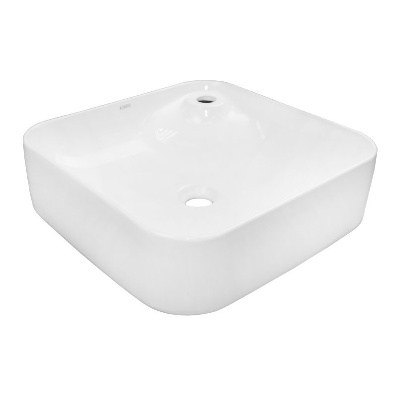 Раковина накладная Azario 430х430х120 квадратная, белый глянцевый AZ-2194