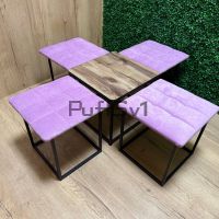 Пуф с ЛДСП. Пластик "Берёза сандал"