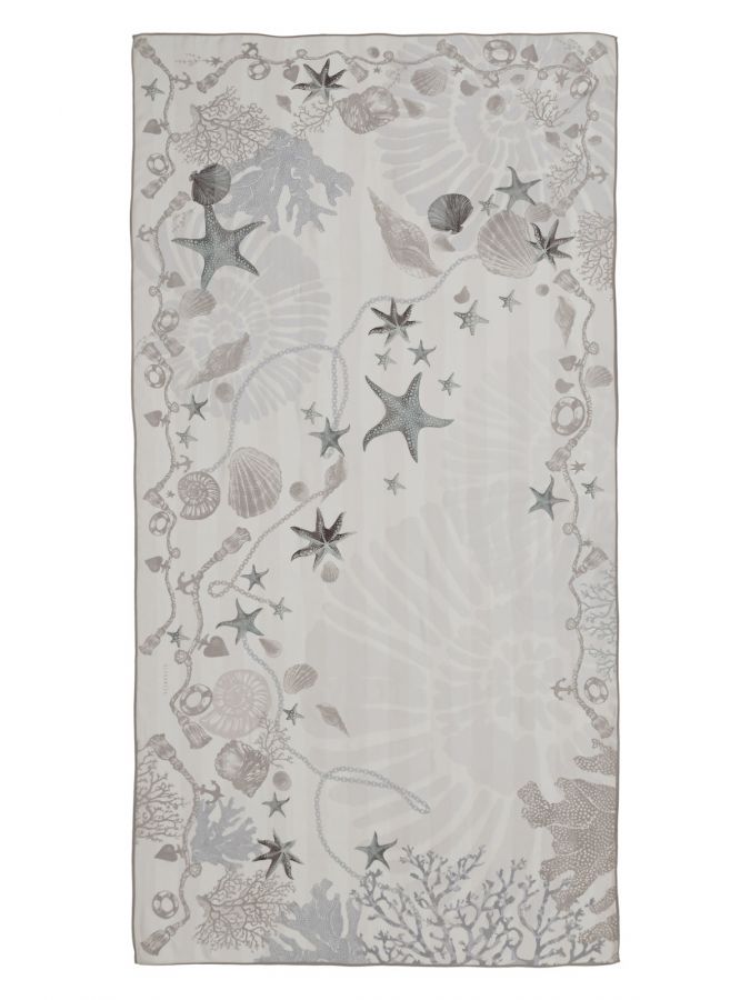 Палантин женский шелк+мод 90х180 E12-8465-03 ELEGANZZA