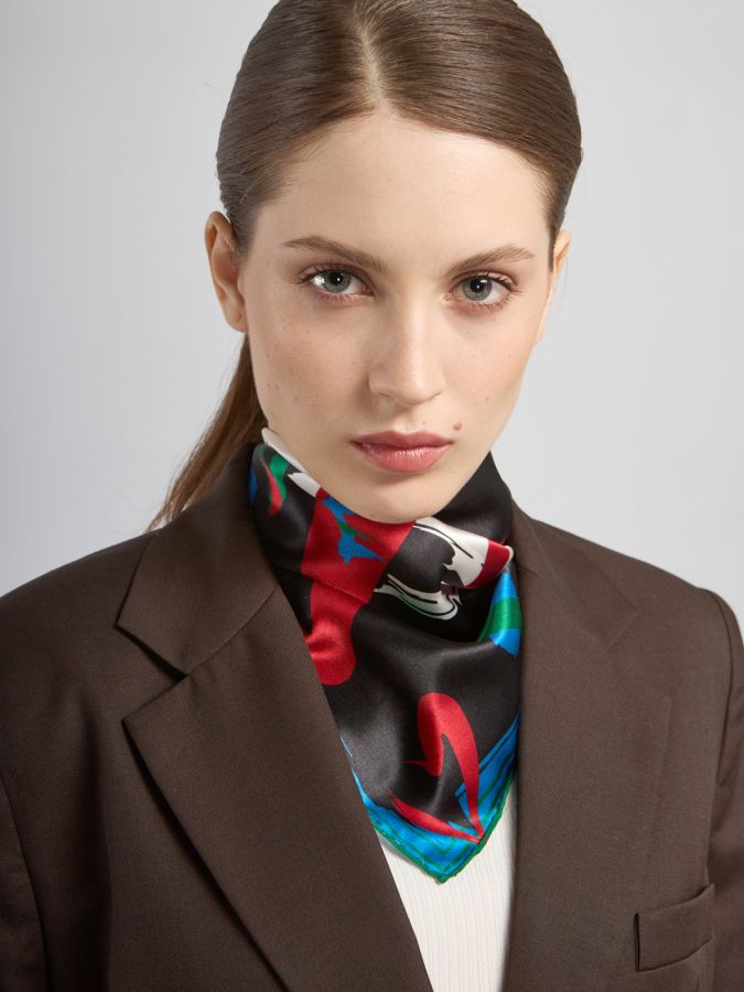 Платок женский шелк 53х53 SS03-8359-01 ELEGANZZA