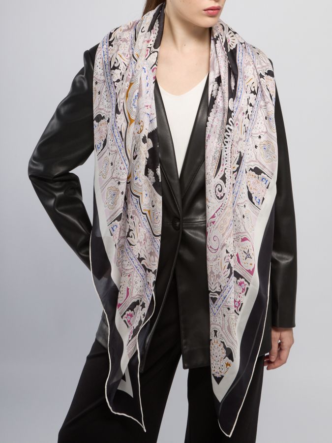 Платок женский шелк 125х125 B10-8388-05 ELEGANZZA