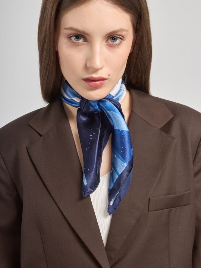 Платок женский шелк 53х53 SS03-8368-12 ELEGANZZA