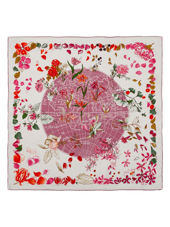 Платок женский шелк 90х90 B03-8426-05 ELEGANZZA