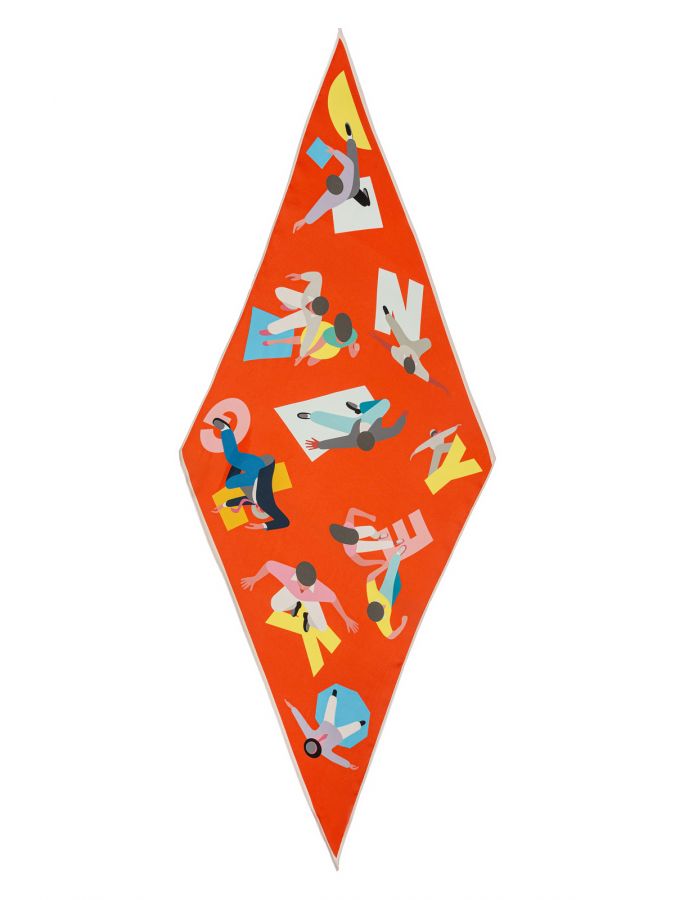 Платок женский виск+шелк 45х120 LG34-418-18 LABBRA