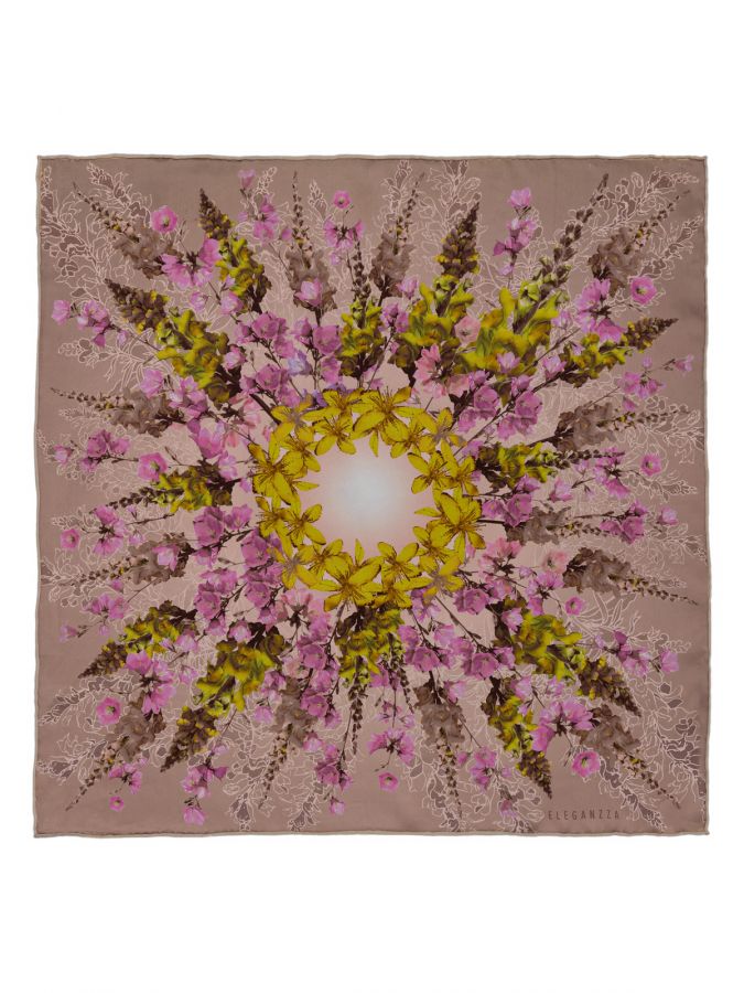 Платок женский шелк 53х53 SS03-8474-05 ELEGANZZA