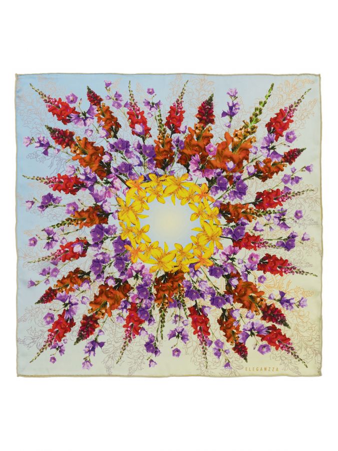 Платок женский шелк 53х53 SS03-8474-17 ELEGANZZA
