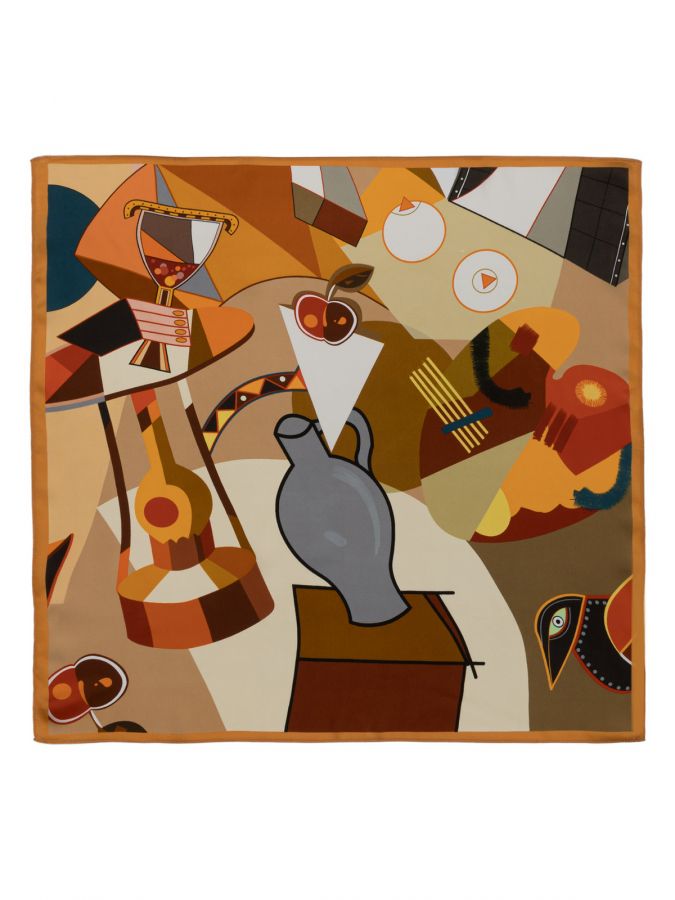 Платок женский шелк 53х53 SS03-8480-18 ELEGANZZA