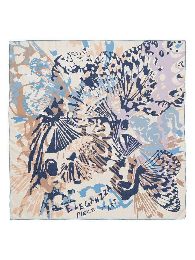 Платок женский шелк 90х90 E04-8454-11 ELEGANZZA