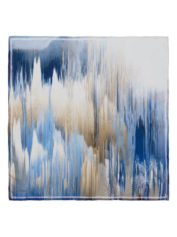 Платок женский шелк 90х90 E04-8457-12 ELEGANZZA