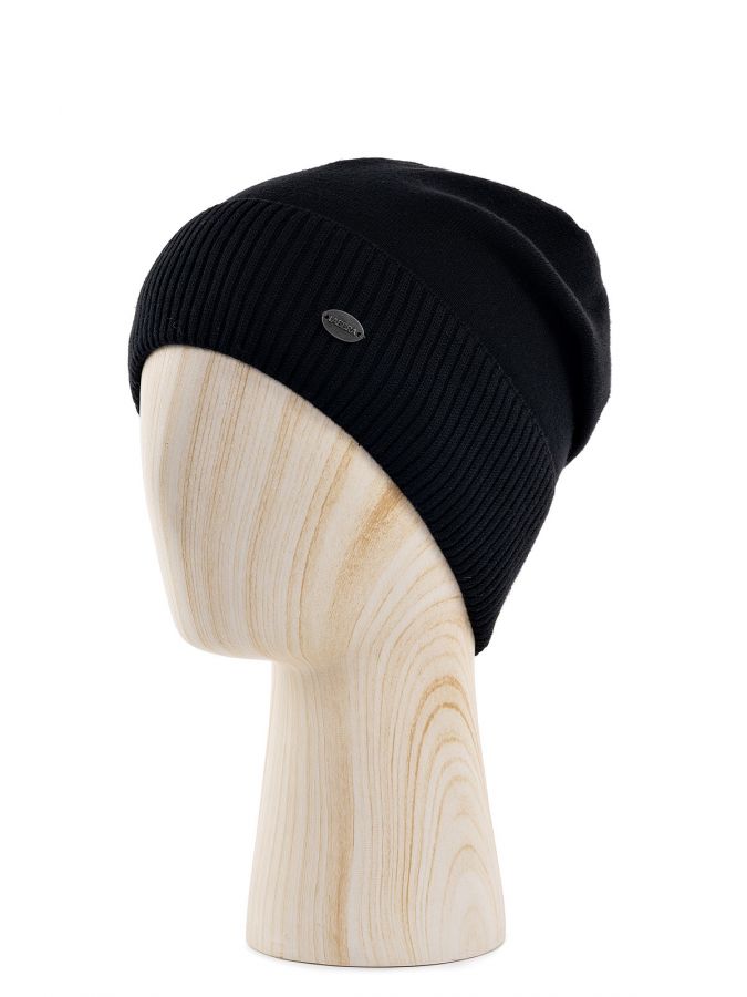 Шапка мужская шерсть+каш+виск LB-A53102 black LABBRA