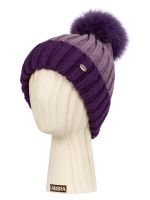 Шапка женская шерсть+акр LB-I66001 purple/violet LABBRA