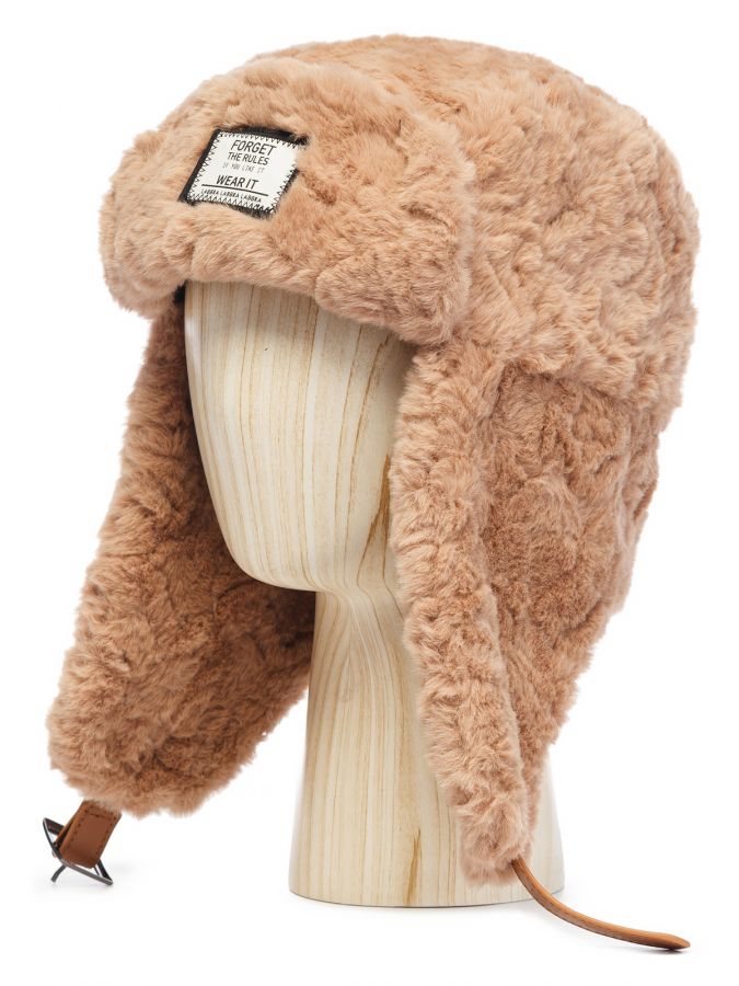 Шапка женская полиэстер LB-M99006 camel LABBRA