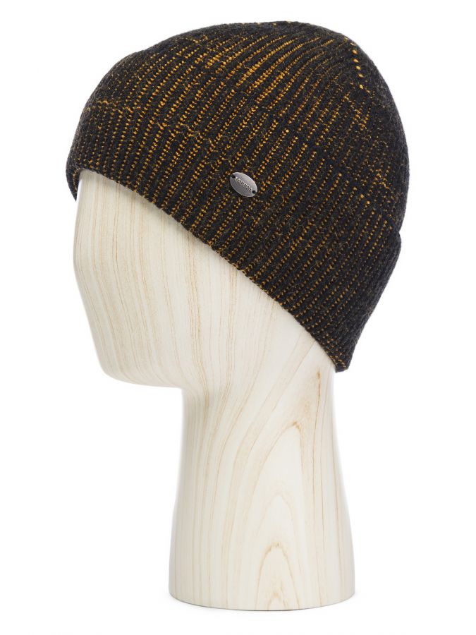 Шапка мужская каш+шерсть+виск LB-N88124 black/yellow LABBRA