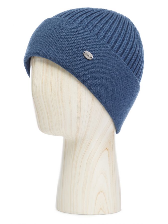 Шапка мужская шерсть+акр LB-N88126 blue LABBRA