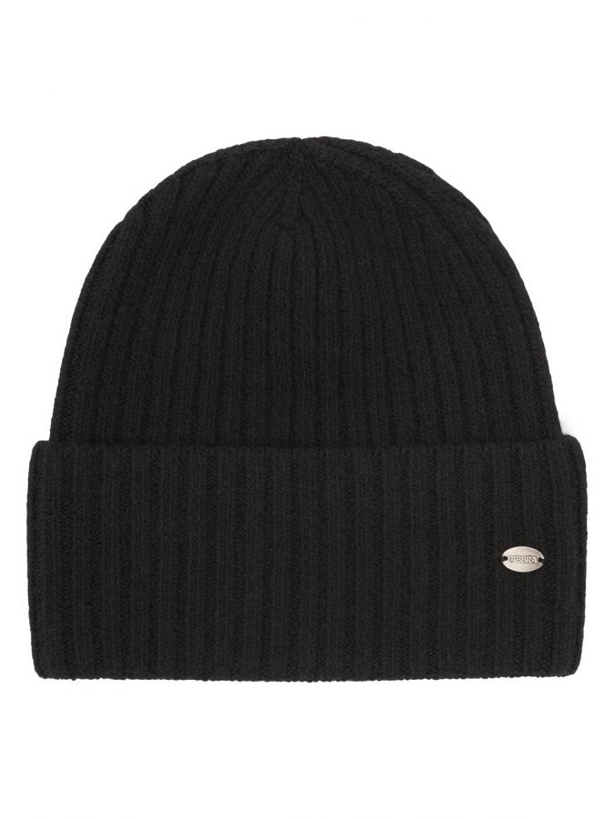 Шапка женская пух енот+шерсть+виск LB-N88068 black LABBRA