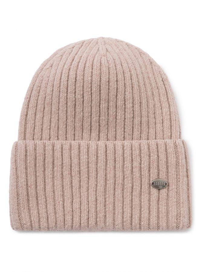 Шапка женская пух енот+шерсть+виск LB-N88068 dirty pink LABBRA