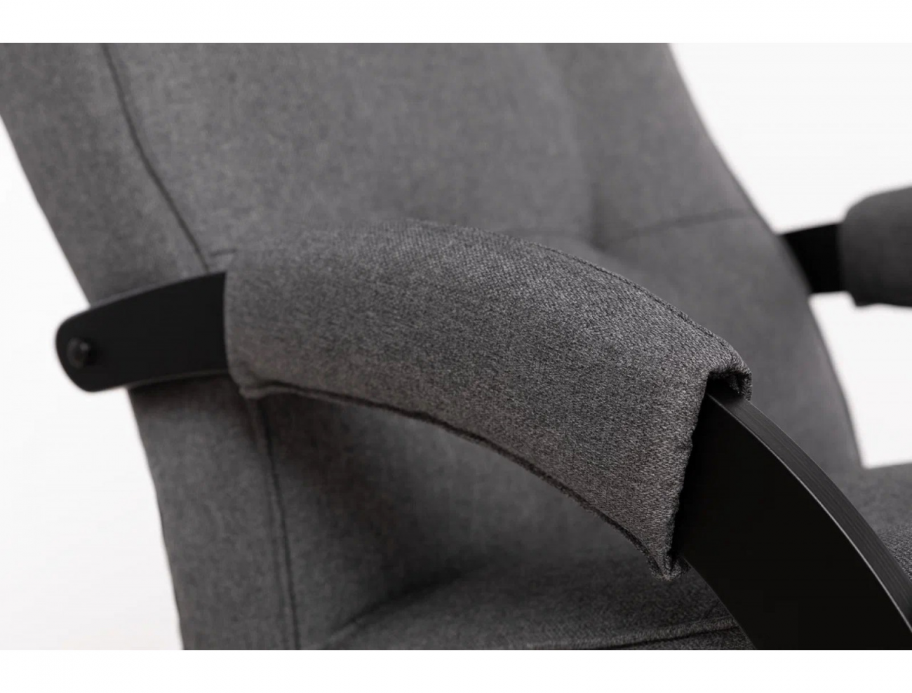 Кресло-качалка Leset Хилл с подножкой Венге ткань Malmo 95, вид 5